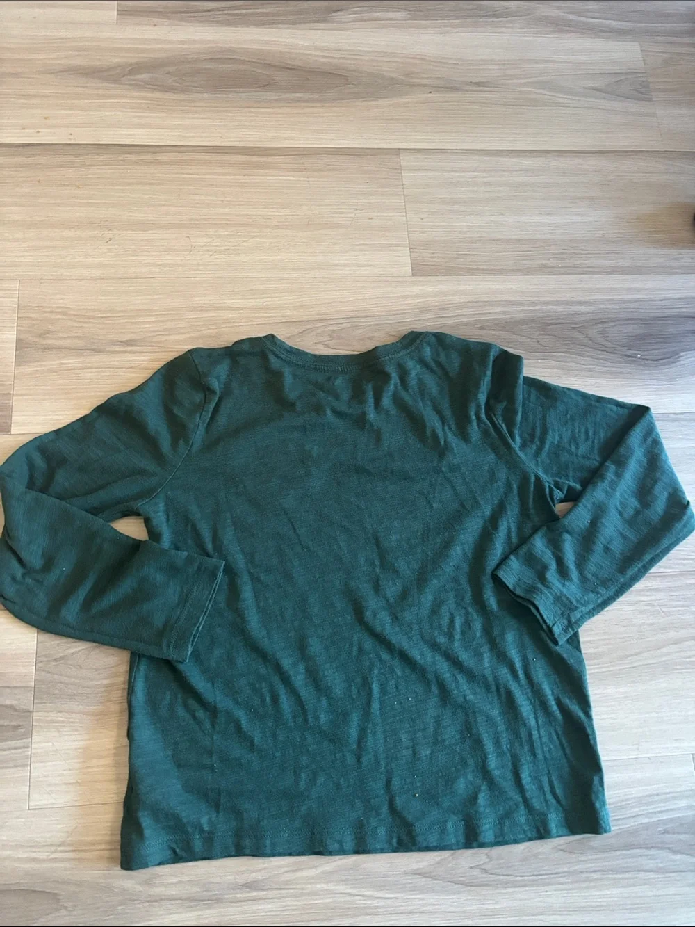 Old Navy Girls' Forest Green Long Sleeve Heart Pocket Tee